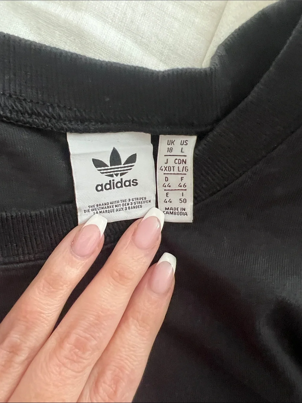 adidas Black Trefoil Small Logo Short Sleeve Tee
